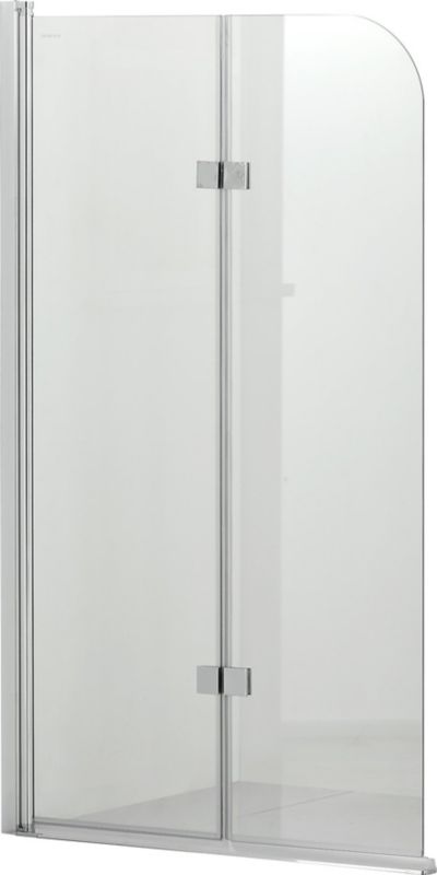 Parawan nawannowy Hagser Anke II 80cm dwuczęściowy chrom/szkło przezroczyste 1 szt.