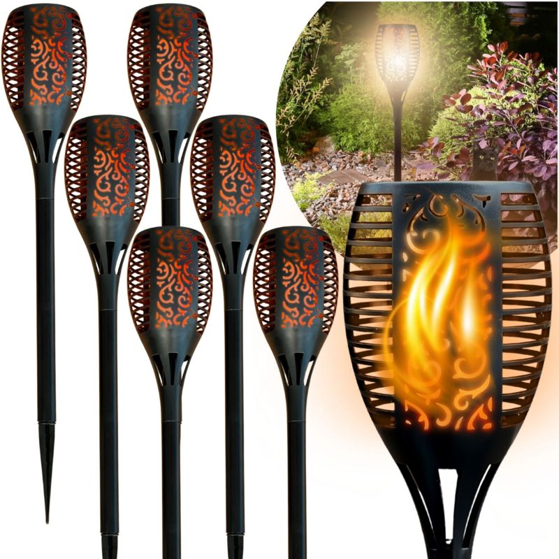 Lampa Solarna Pochodnia Blixtar B-S-LAMP-FLAME-PRO-6X 96 LED IP65 6 szt.