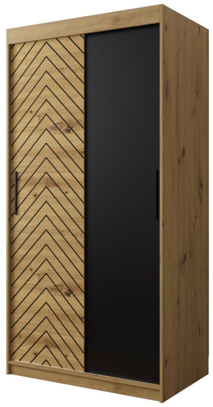 Szafa przesuwna Garderoba Abiks Jodełka 100 artisan + artisan 1 szt.