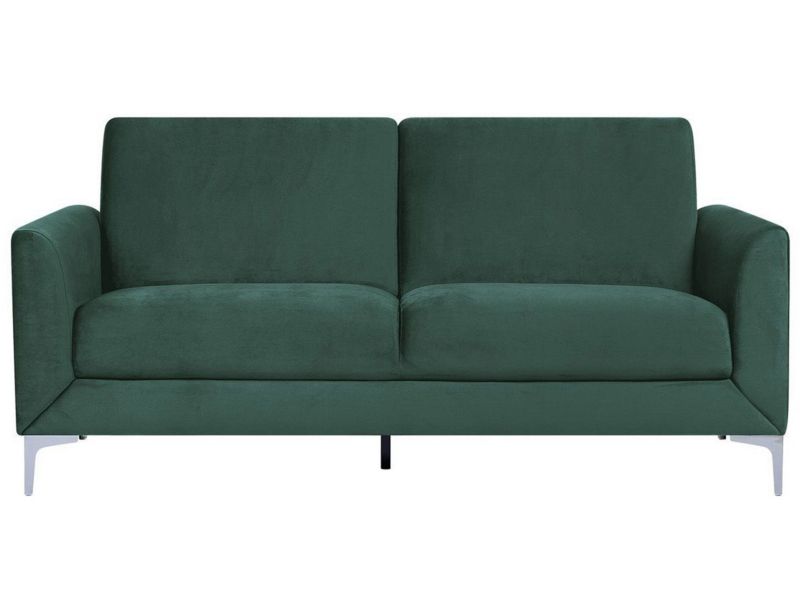 Sofa 3-osobowa welurowa zielona Fenes 1 szt.