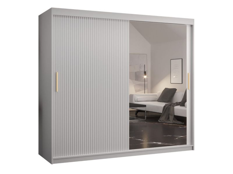 Szafa przesuwna MIRJAN 24 Riflo Slim 2 200 biały 1 szt.