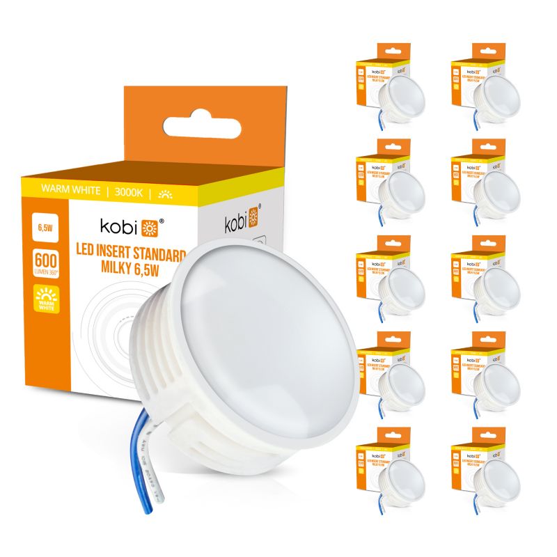 Żarówki LED insert 6,5W Kobi 3000K 10szt.