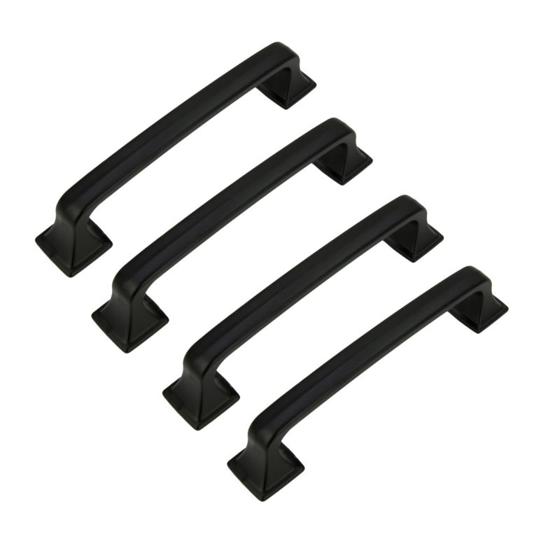 4 x Uchwyt meblowy B&B czarny 96 mm metalowy 4 szt