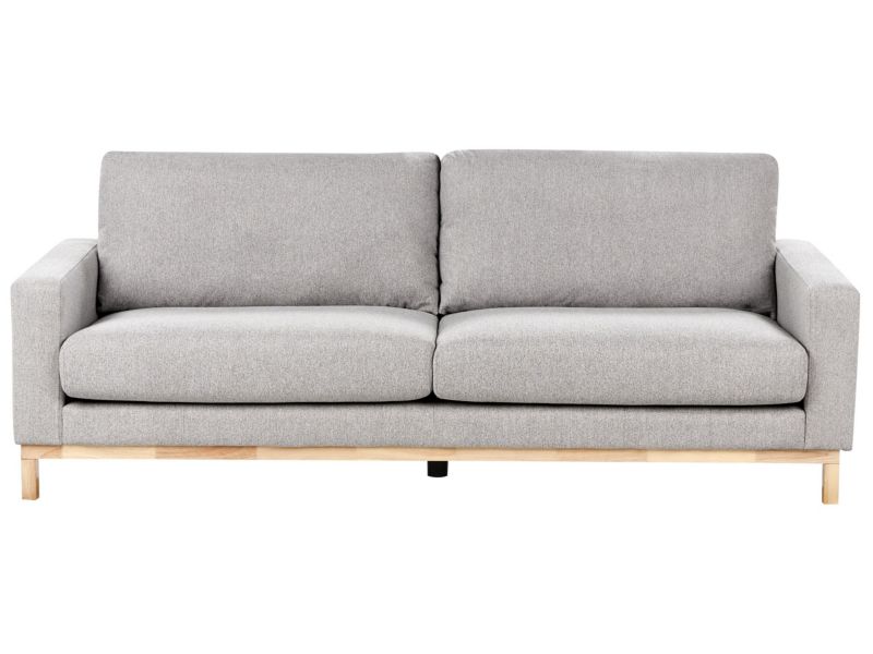 Sofa Siggard Szary dla 3 osób 1 szt.