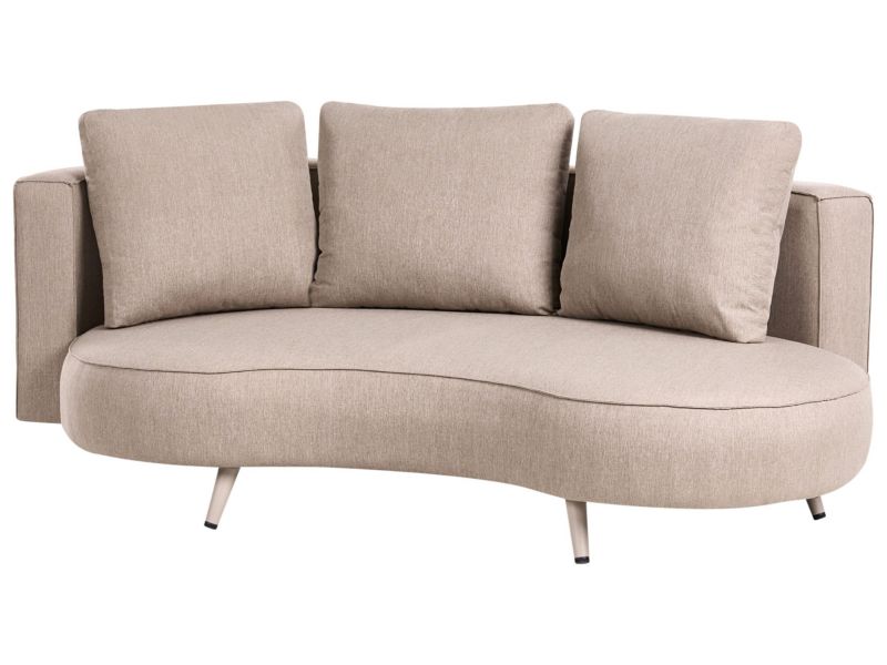 Sofa ogrodowa dla 3 osób Parori Prawostronny Beżowy 1 kpl