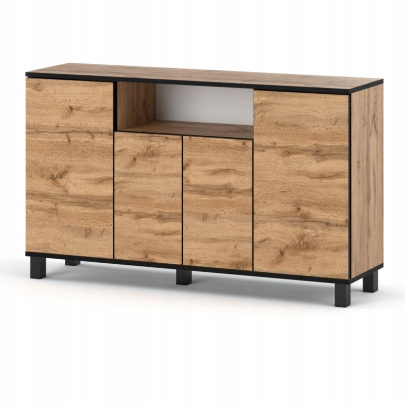 Duża Komoda 140 CM Stiv-Meble Dąb Wotan Szafka Rtv 140X45X80 CM 1Szt.