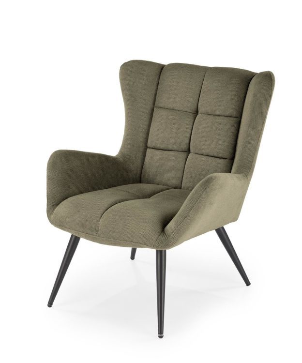 Fotel Halmar tapicerowany BYRON oliwkowy 1 szt
