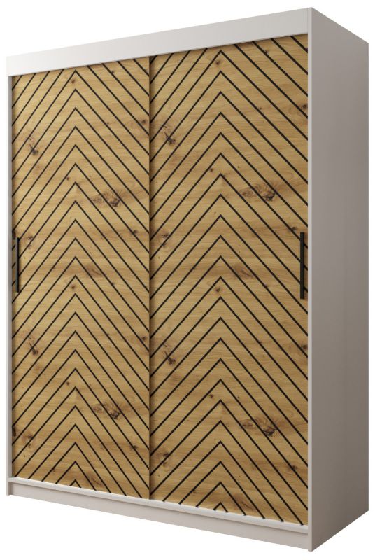 Szafa przesuwna Garderoba Abiks Jodełka 1 150 biały + artisan 1 szt.