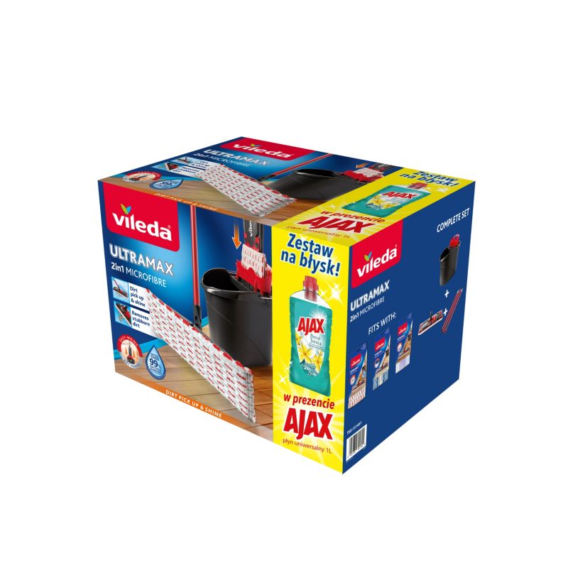 Mop Vileda z płynem Ajax 1 l