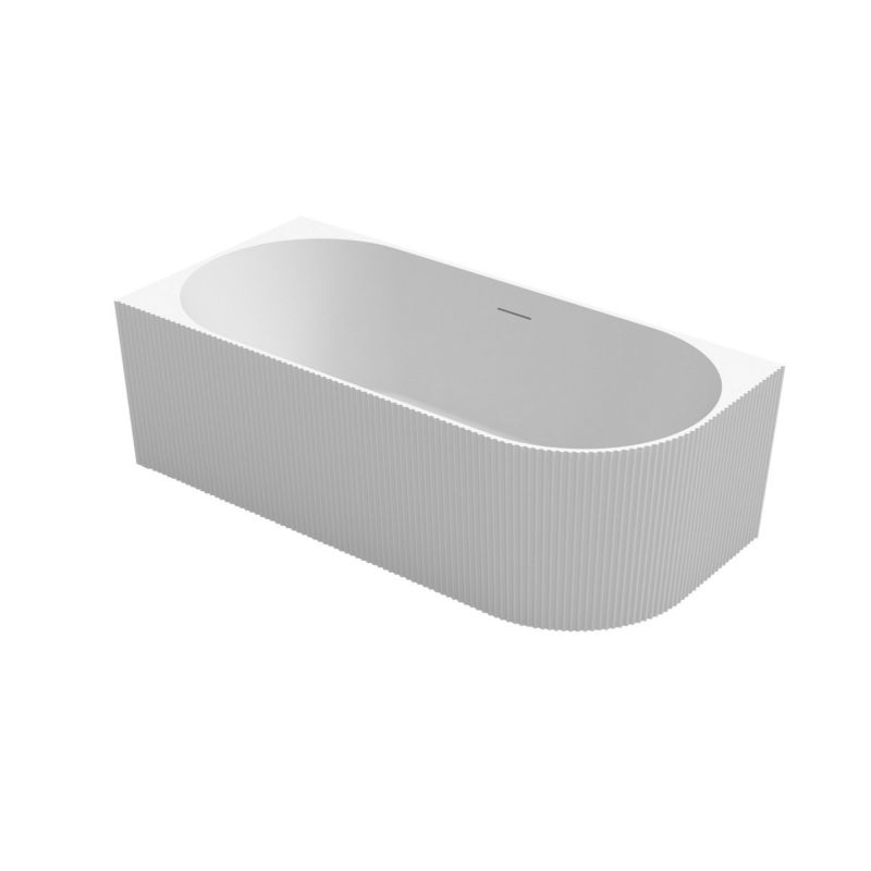 Wanna narożna Oltens Hamnes 160x75cm lewa biała, akryl, z przelewem, 1 szt.