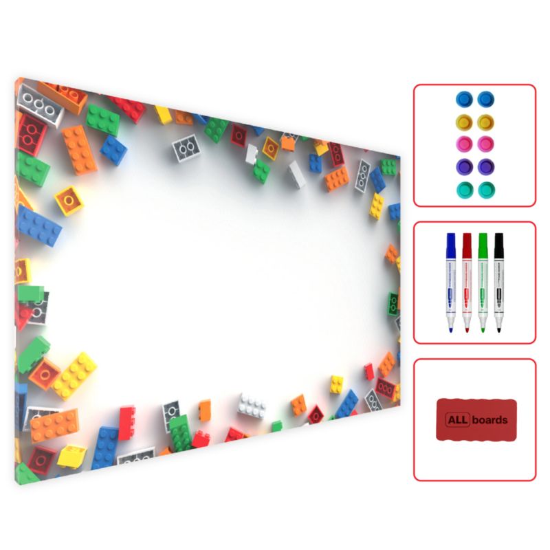 Tablica magnetyczna metalboards 90x60 cm ALLboards klocki 1 szt.