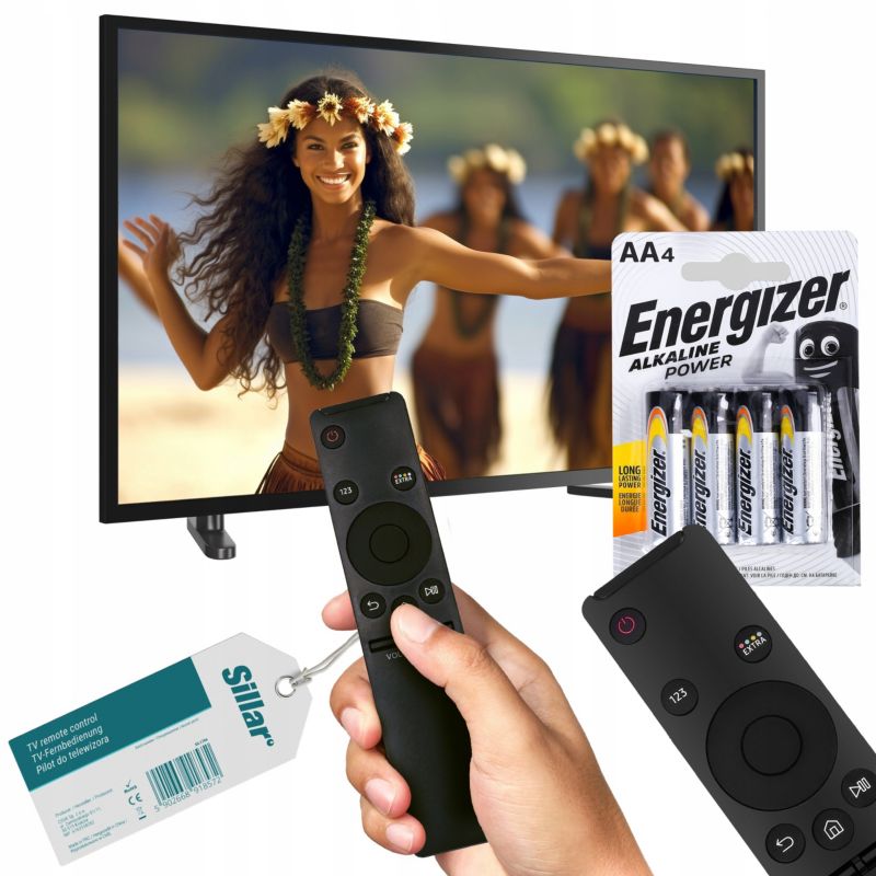 Pilot, Sillar, uniwersalny, zamiennik BN59-01259B, do telewizora Samsung+ 4x Baterie AAA, zestaw, 5szt