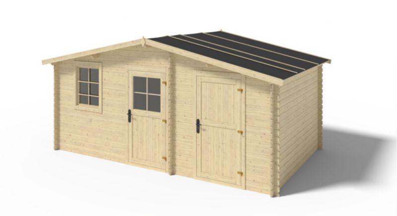 Domek ogrodowy ALTANKA 15 m2 - 5x3 m - 28 mm, drewniany, 1 szt.