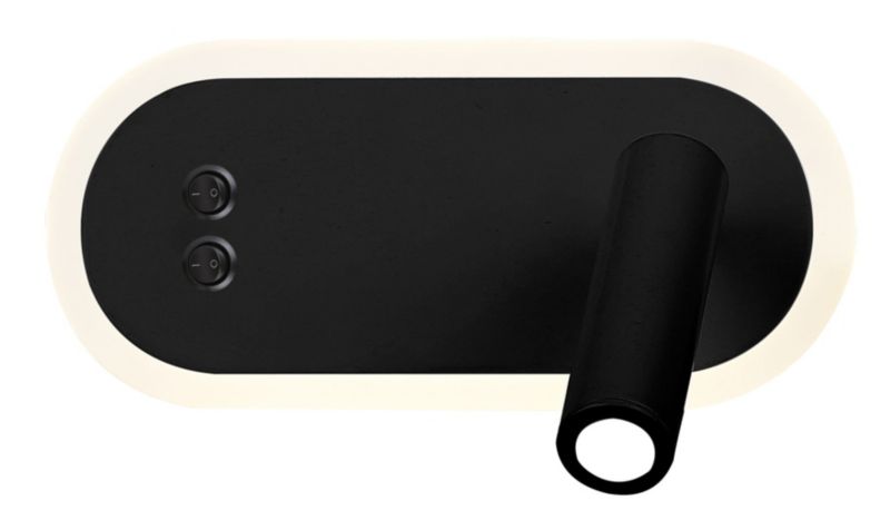 Kinkiet ścienny Candellux Miracle czarno-biały LED 9W 4000K 550lm IP20 wym: 9,5 x 20 x 13 cm - 1 szt.