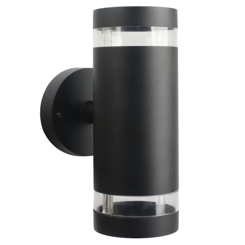 Kinkiet ścienny zewnętrzny Polux Rino czarny piaskowany 2 x GU10 x 12W IP54 wym: 23 x 10,5 x 15,5 cm - 1 szt.