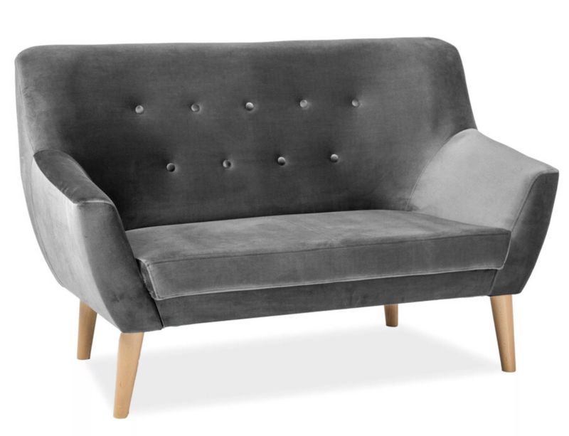 Sofa Signal NORDIC 2 VELVET szara 1 szt