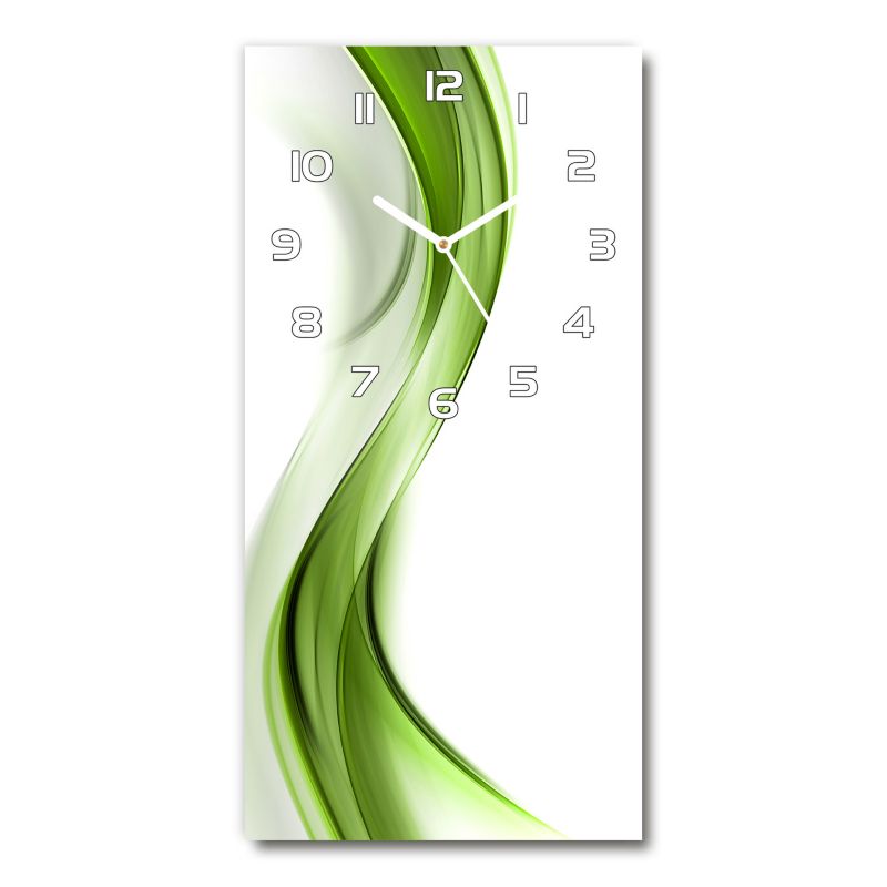 Zegar szklany Tulup Zielona fala 30x60 cm cichy 1 szt.