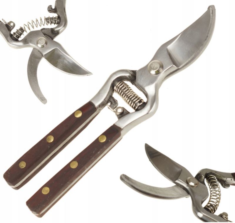 Sekator Ręczny FEINZ Kuty 220Mm Drewniane Rączki Nożyce Do Gałęzi Krzewów 1 szt.