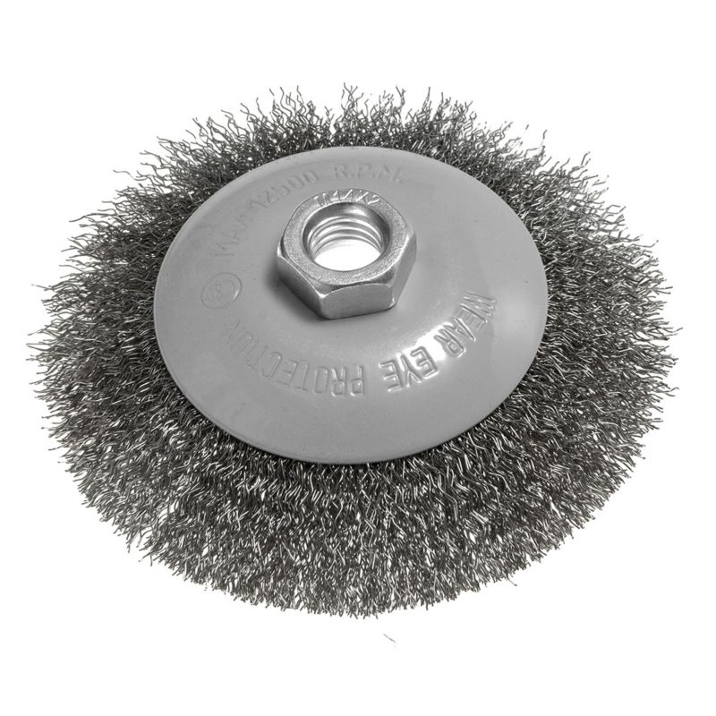 Szczotka druciana tarczowa GRAPHITE 115 mm, drut karbowany, stalowy, M14 1 szt