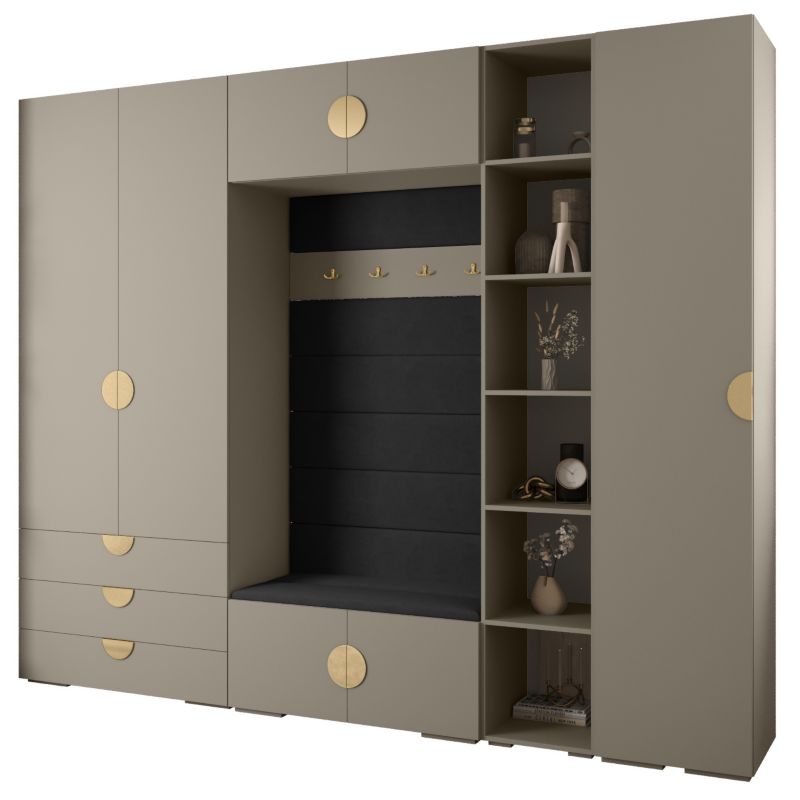 Garderoba do przedpokoju Abiks INOVA 4 Z11 kaszmir+złoty+manila18 1 szt.