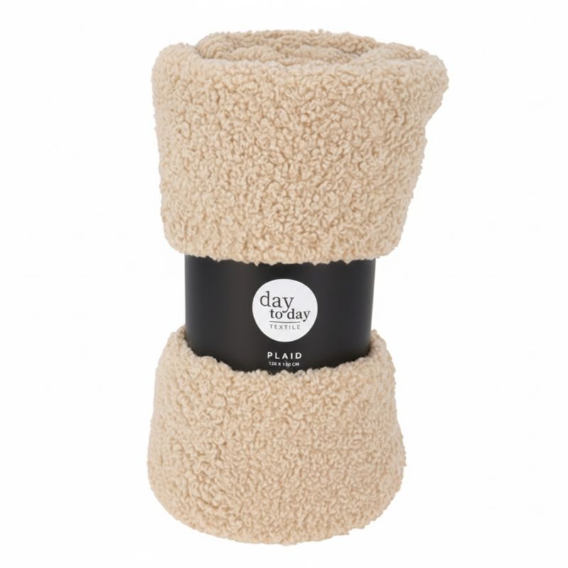 Koc EDANTI Baranek Sherpa Narzuta Ciepły Jesienny 150x120cm Poliestrowy Do Salonu Sypialni 1 szt.