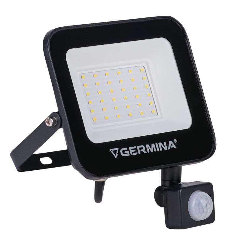 Naświetlacz LED Germina 30W lampa z czujnikiem ruchu IP65 6400k 1szt.