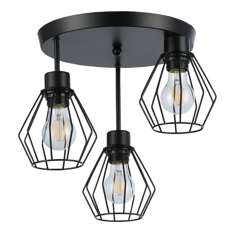 Kinkiet LED MasterLED Otto E27 fi35cm IP20 czarny x3 1 szt.