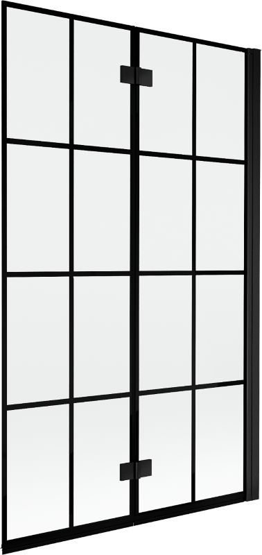 Parawan nawannowy dwuskrzydłowy Mexen Mist czarny 110x150 cm - 8A9-110-002-70-77-P 1 szt.