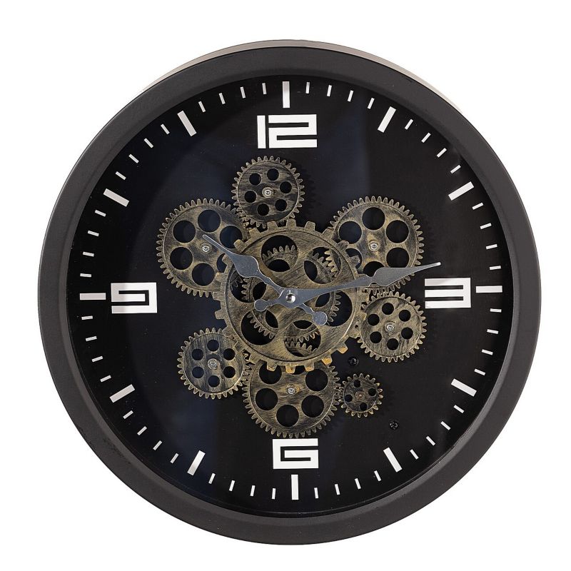 Zegar ścienny Dekoria Time śr. 38 cm czarny 1 szt.