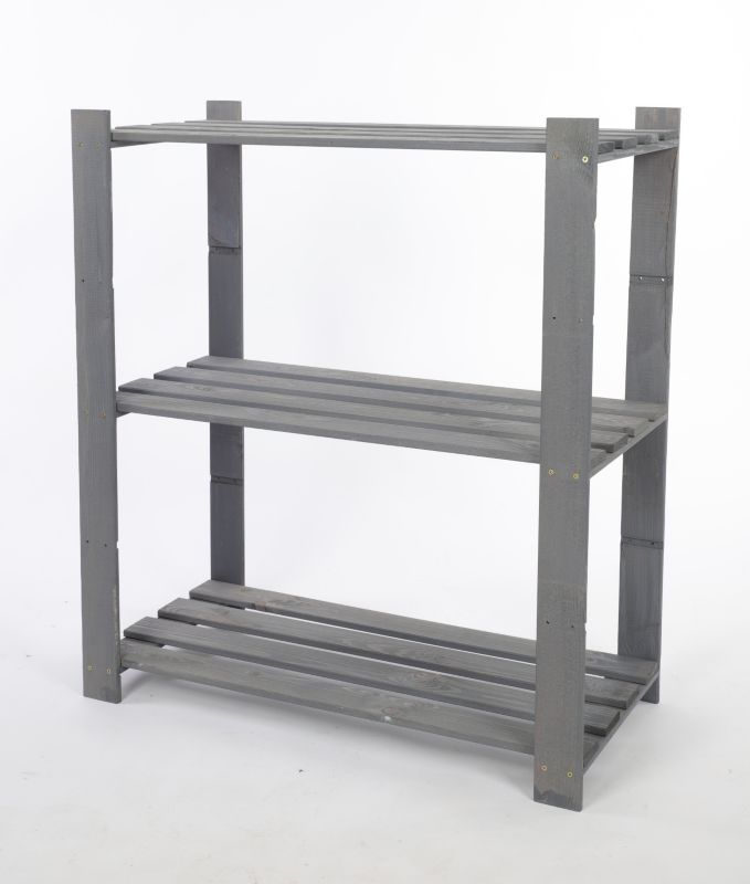 Regał drewniany sosnowy MODO24 impregnacja szara 90x80x38 cm trwały eko 1 szt.