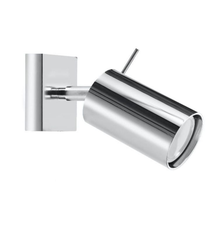 Kinkiet ścienny Sollux Lighting Ring chromowany 1 x GU10 x 40W IP20 wym: 8 x 15 x 15 cm - 1 szt.