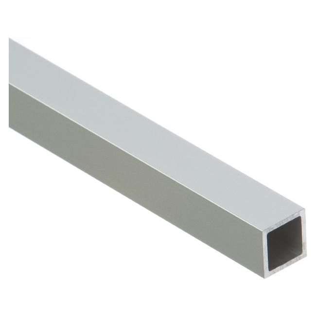 Rura czterokątna Cezar 1 m 15 x 15 x 1,5 mm aluminium srebrne