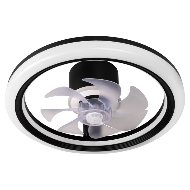 Plafon LED XUDO 45W z wentylatorem 3CCT z pilotem i aplikacją Czarny Okrągły 1 szt.