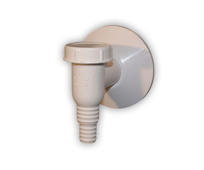 Syfon do pralki natynkowy biały