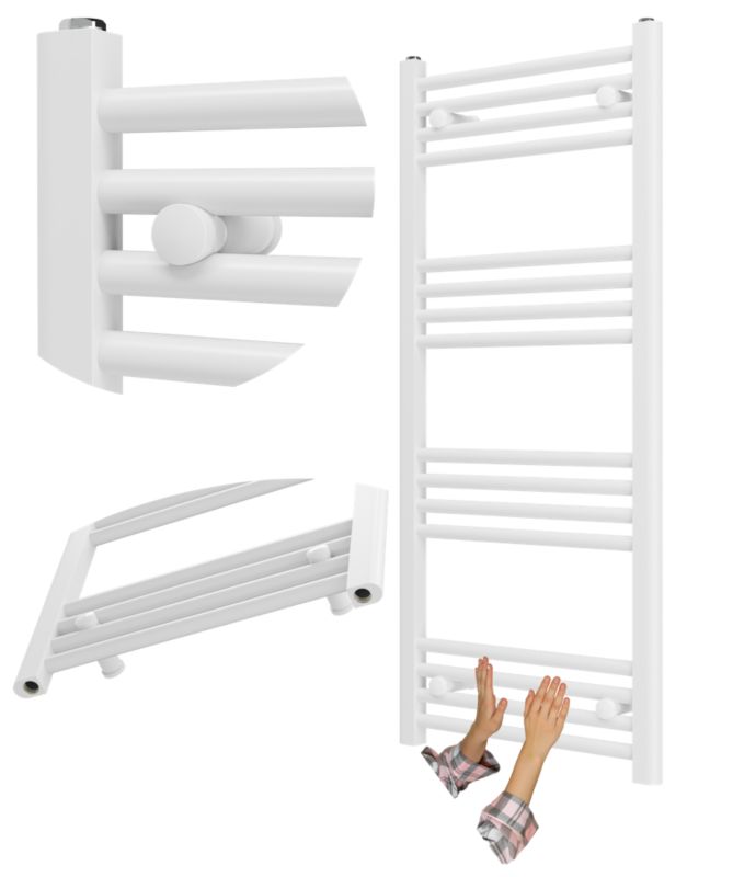 Grzejnik Łazienkowy Granitan Breno 50/110cm Biały Kaloryfer Drabinkowy 1kpl.