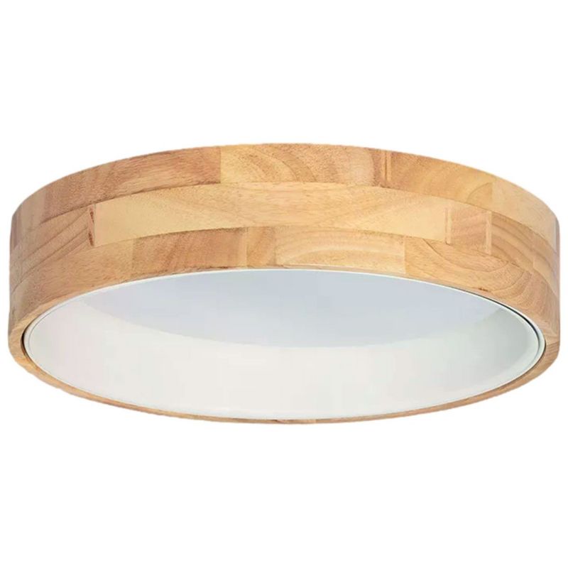 Plafon sufitowy Abruzzo Naturale jasne drewno-biały LED 15W 3000K-6000K 1000lm IP20 wym: 9,5 x 37 x 37 cm drewno - 1 szt.