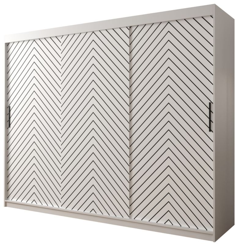 Szafa przesuwna Garderoba Abiks Jodełka 1 250 biały + biały 1 szt.