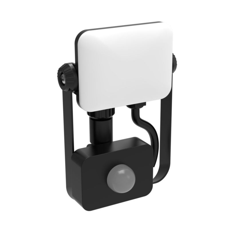 Naświetlacz Sanico Goldlux MILKY LED naświetlacz 10W 900lm 4000K z czujnikiem ruchu i zmierzchu czarny IP65 - 1 szt.