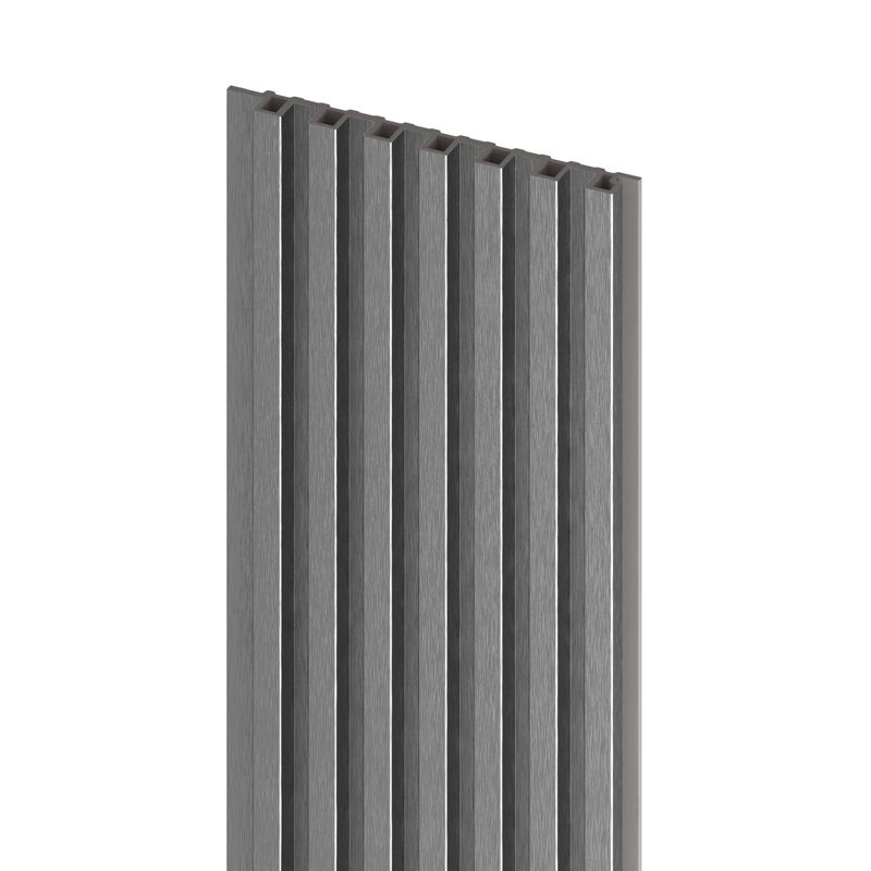 Panel lamelowy ścienny Vilo kompozyt 265 x 14,8 cm stal szczotkowana