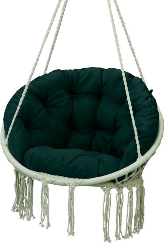 Poduszka na fotel wiszący kosz bujany kokon bocianie gniazdo AMPO zielony 1 szt.