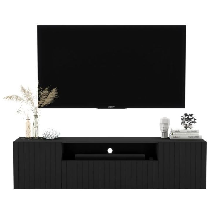 Szafka RTV Meble Lindner TAL 2D1K 2 150cm wisząca biała mat 1 szt.