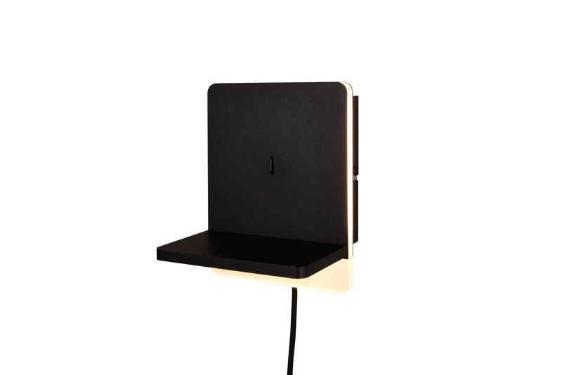 Kinkiet ścienny Trio Fairfield czarny do sypialni LED 9W 3000K 950lm IP20 wym: 20 x 16 cm - 1 szt.