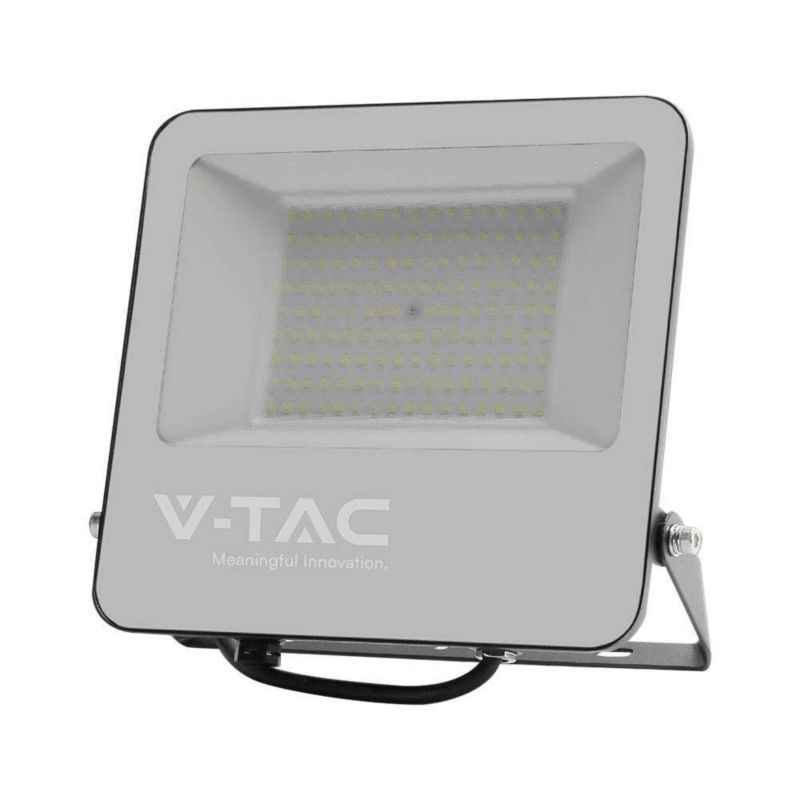 Naświetlacz LED V-TAC czarno-biały LED 100W 4000K 18500lm IP65 wym: 24,2 x 25,3 x 4 cm aluminium - 1 szt.