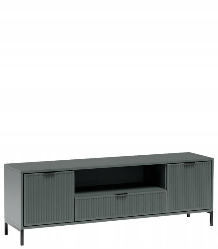 Szafka RTV Furnidea 165 cm stone green frez metalowe nogi LINK 1 szt.