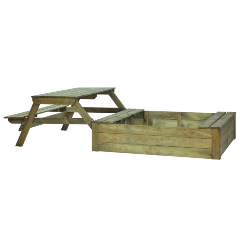 Piaskownica SOBEX, z ławeczką i stolikiem, 1 szt.