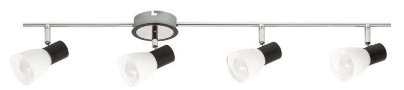 Lampa sufitowa wisząca Rabalux Ati 9793 czarno-biała do kuchni 4xE14 x 1 szt.