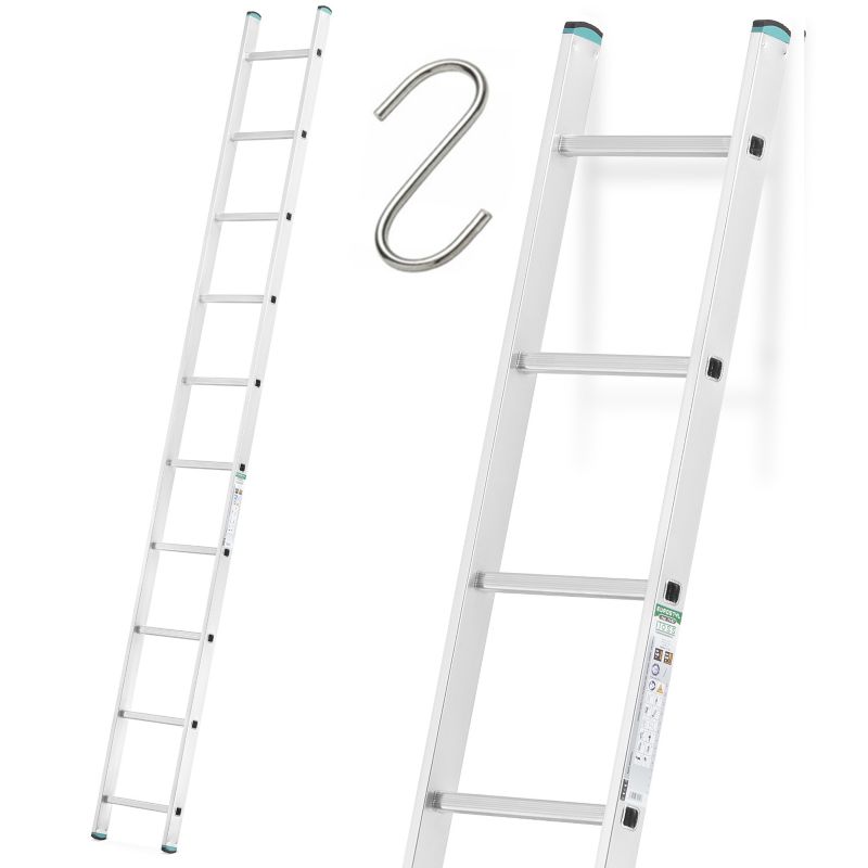 Drabiny drabina aluminiowa przystawna ALOSS mocna TUV 1x10 - 2,84m 1 szt