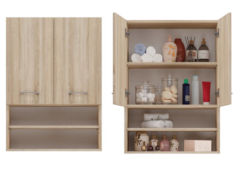 Szafka Łazienkowa Topeshop Wisząca Pola Mini DK - Dąb Sonoma 30x64x90 cm 1 szt.