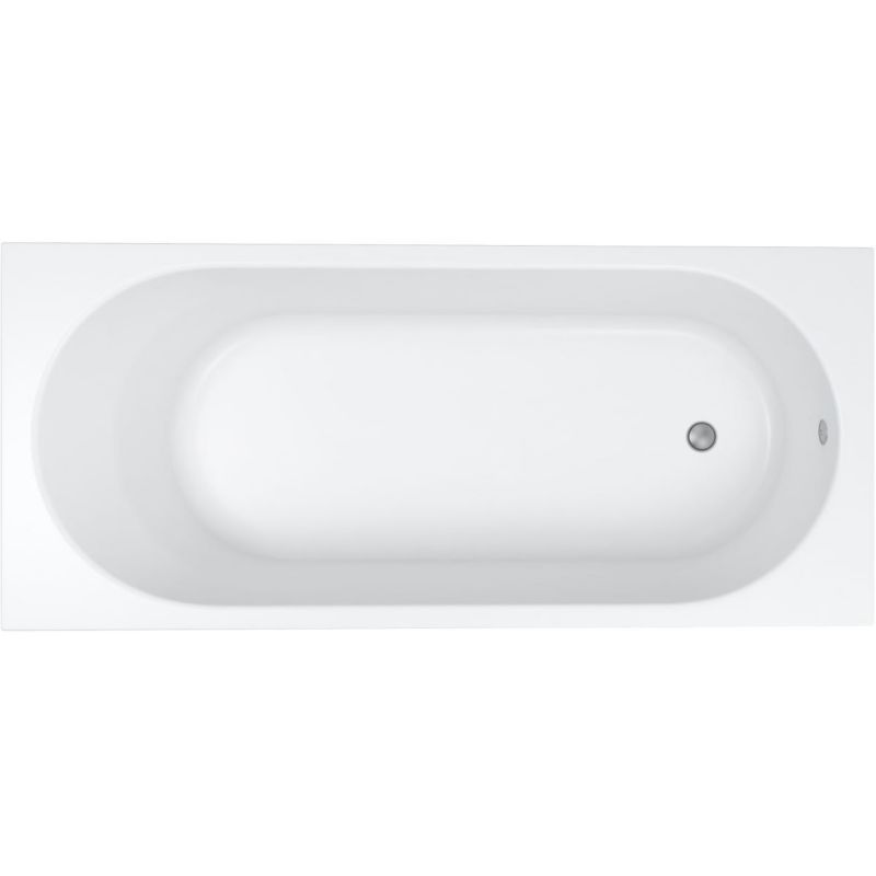 Wanna prostokątna Oltens Lykke 170x70 cm biały akryl, odpływ z boku, 1 szt.