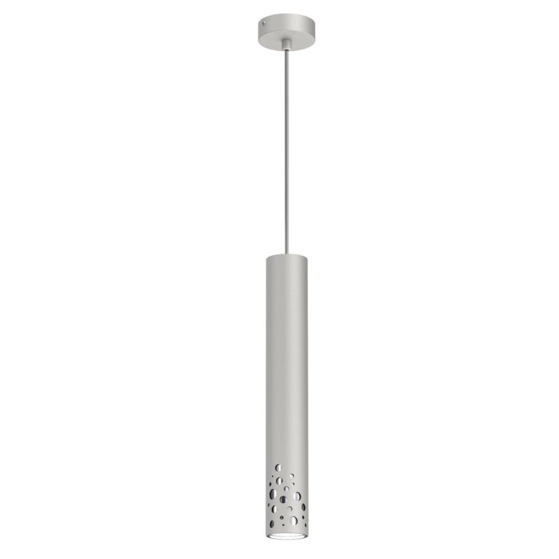 Lampa wisząca Luminex Altro Buble 1951 jasnoszaro-chromowana tuba 1xGU10 x 8W 1 szt.